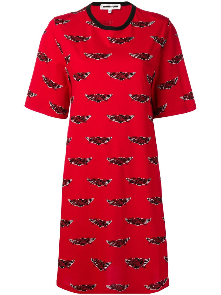 logo flared T-shirt dress