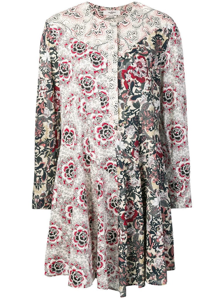 Lissande contrast floral-print dress