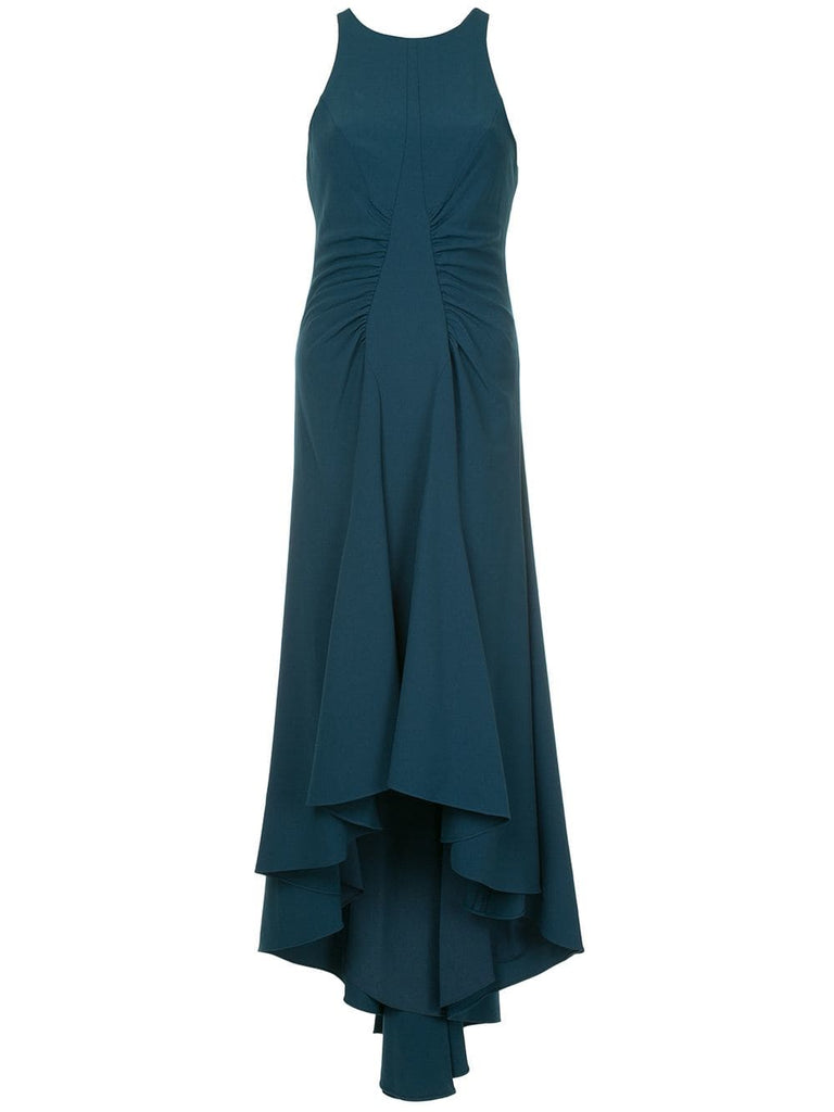 asymmetric ruched dress