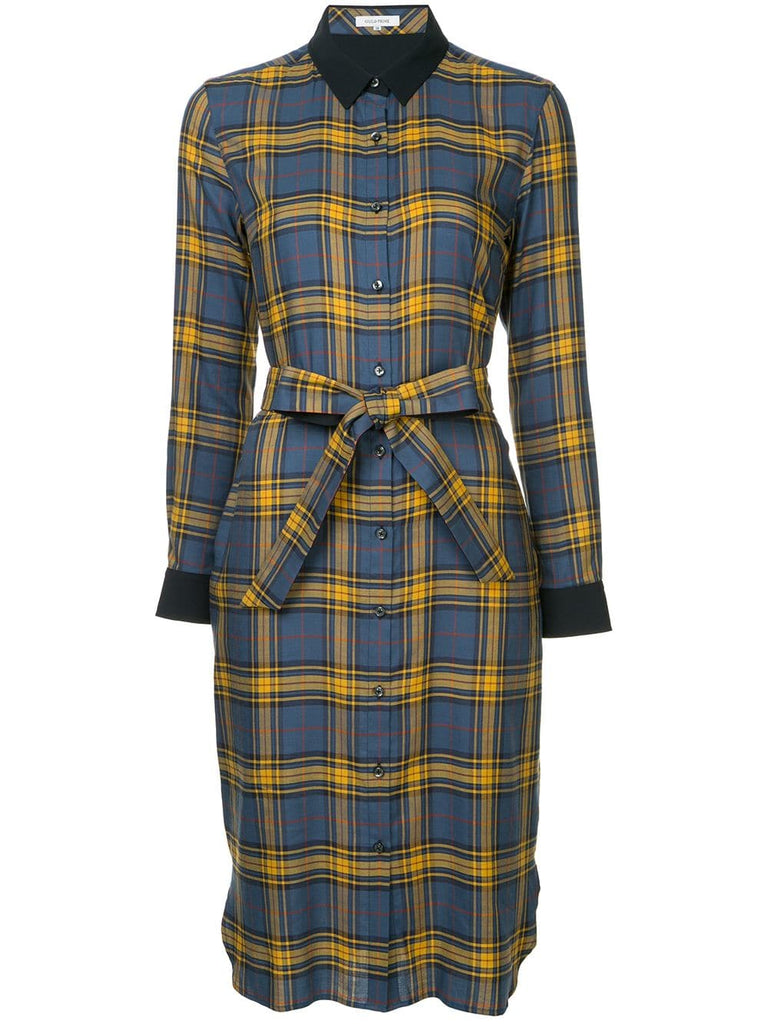 checked shirt dress