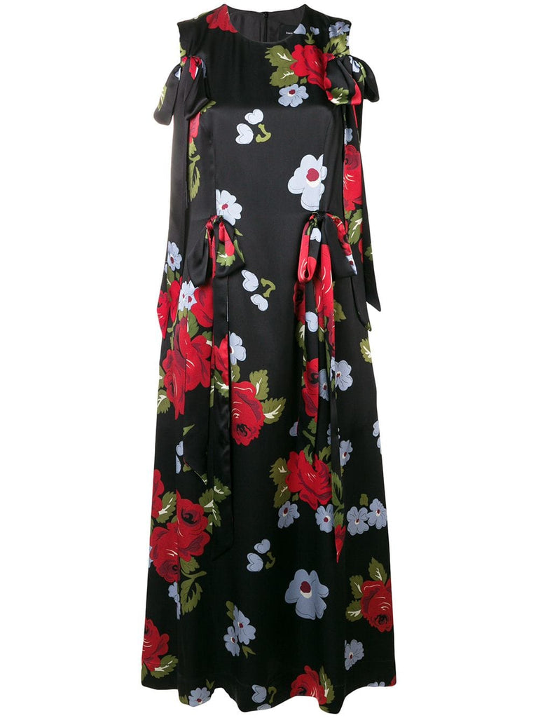 bow ribbon floral dress