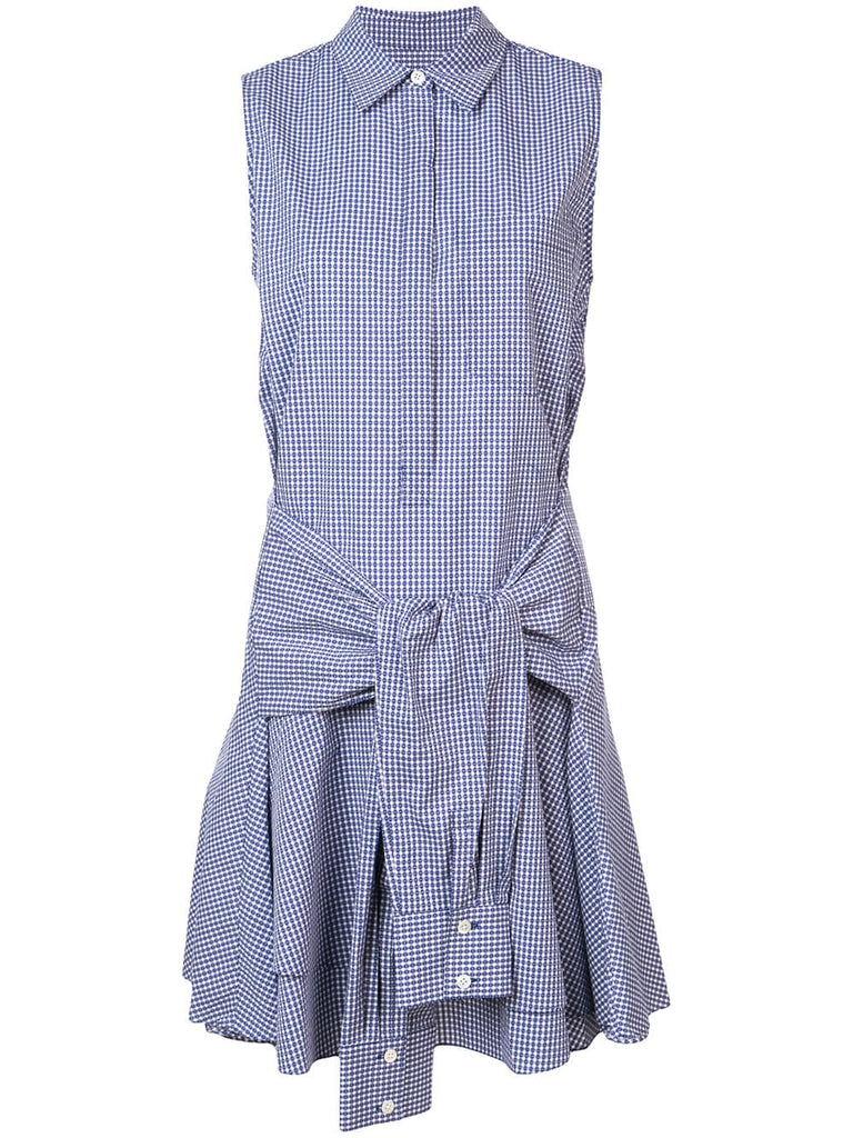 Sleeveless Tie-Waist Shirtdress