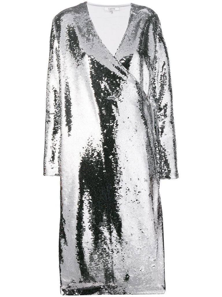 Sonora sequin wrap dress