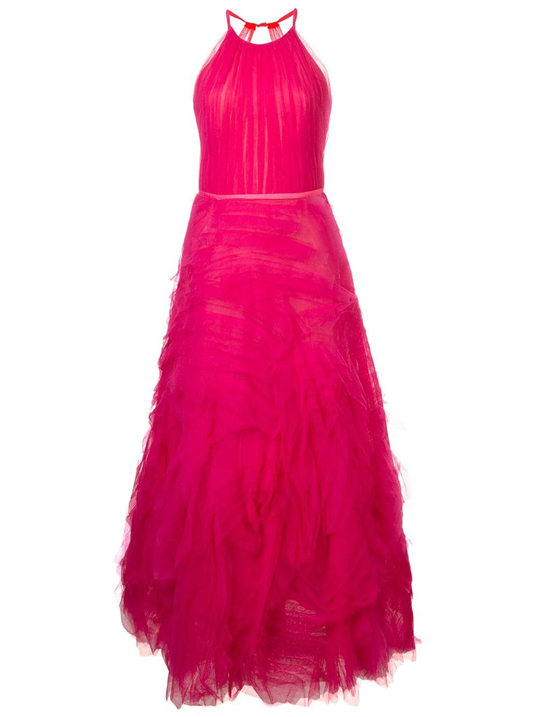 long tulle dress