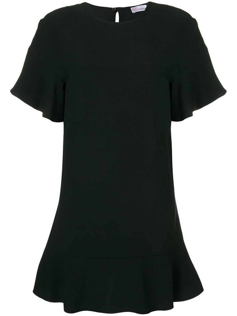 ruffle trim T-shirt dress