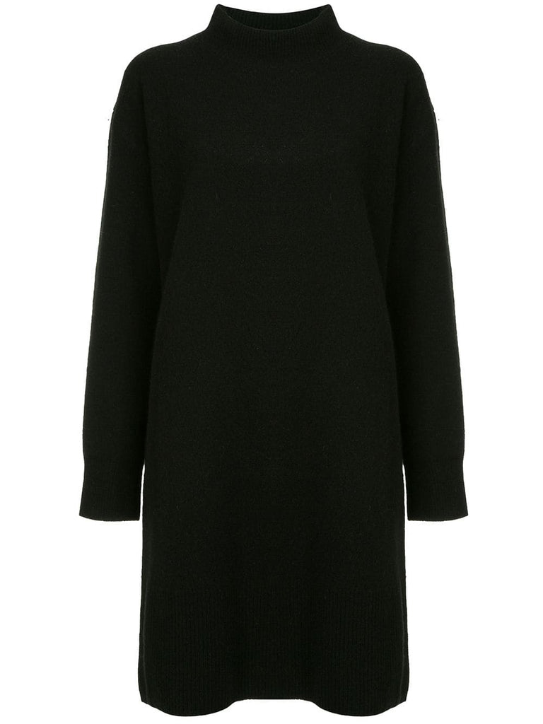 turtle neck knit dress