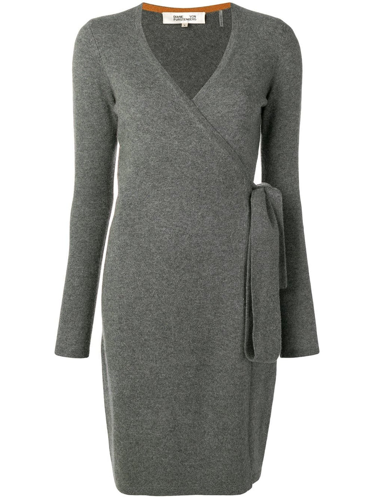 cashmere wrap-around dress