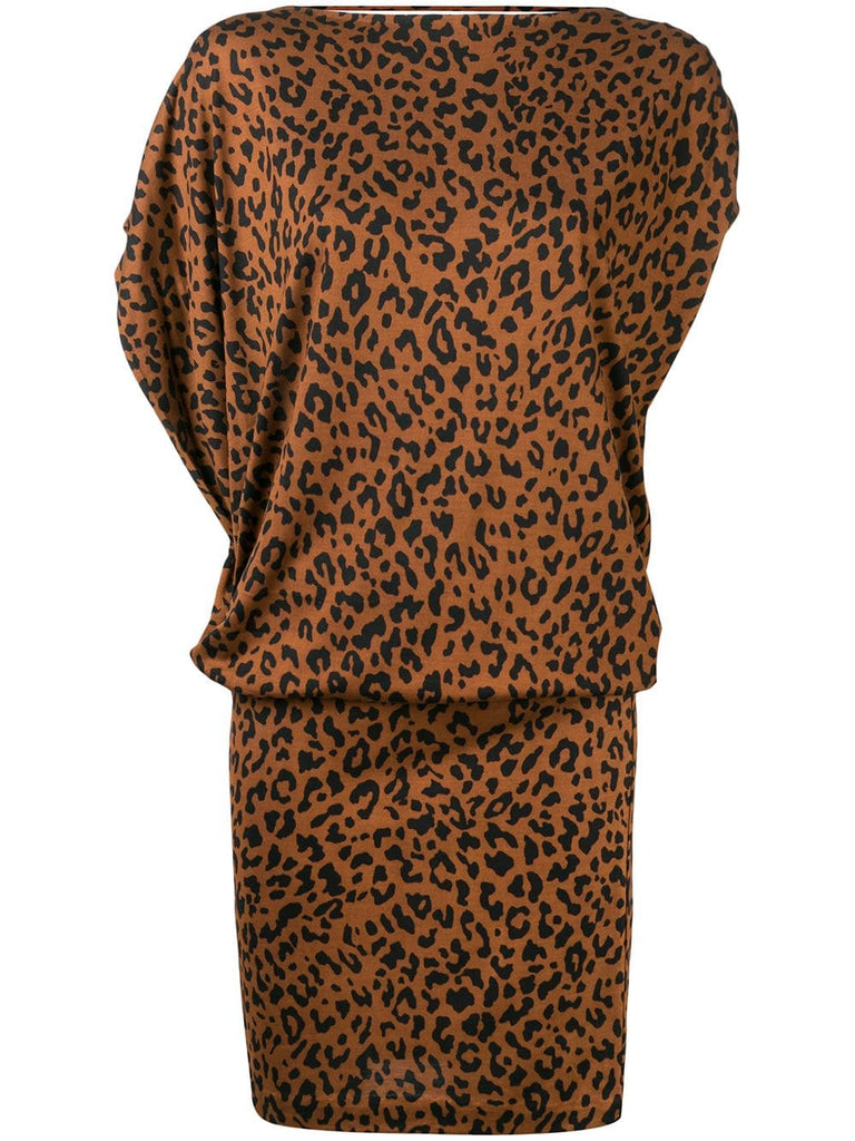 silk leopard print dress