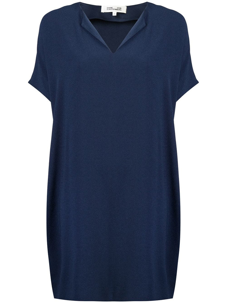 v-neck shift dress