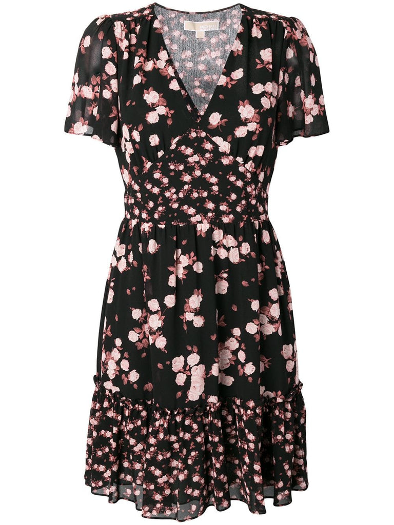 rose print dress