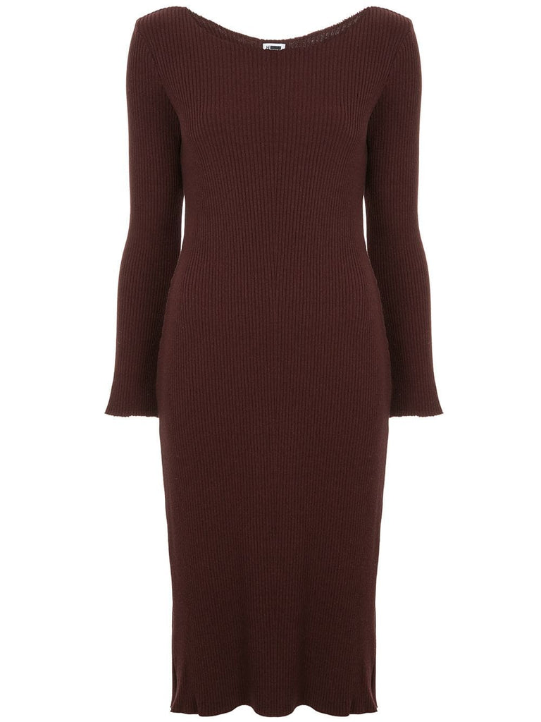 ribbed midi dress