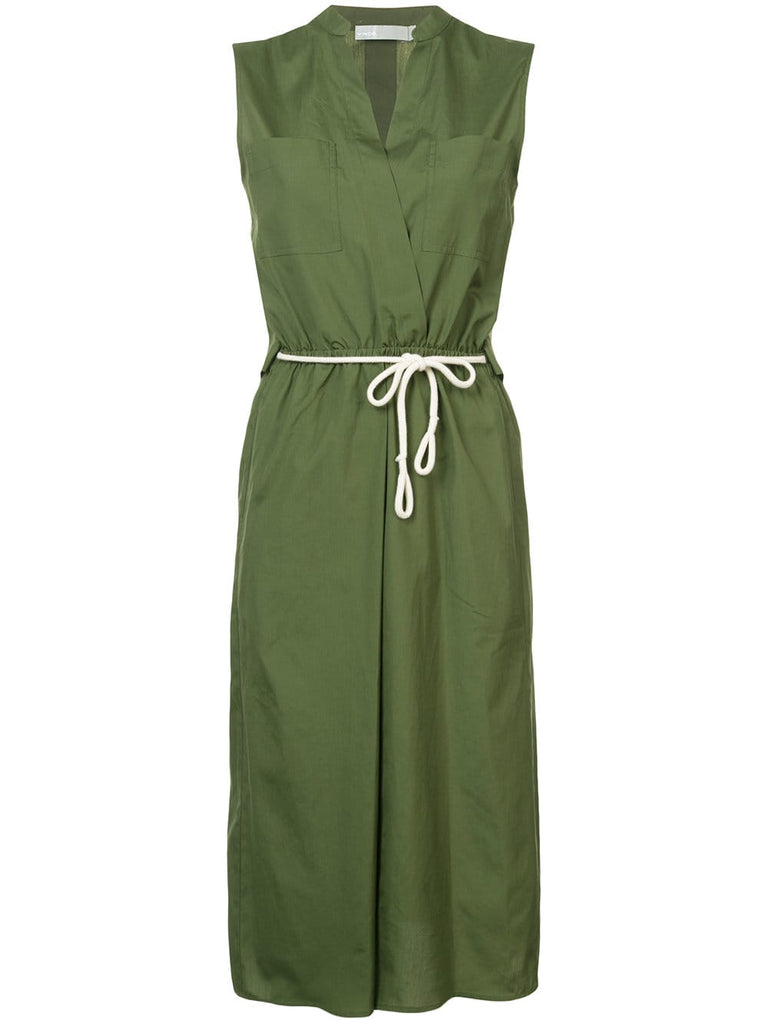 rope belt wrap dress