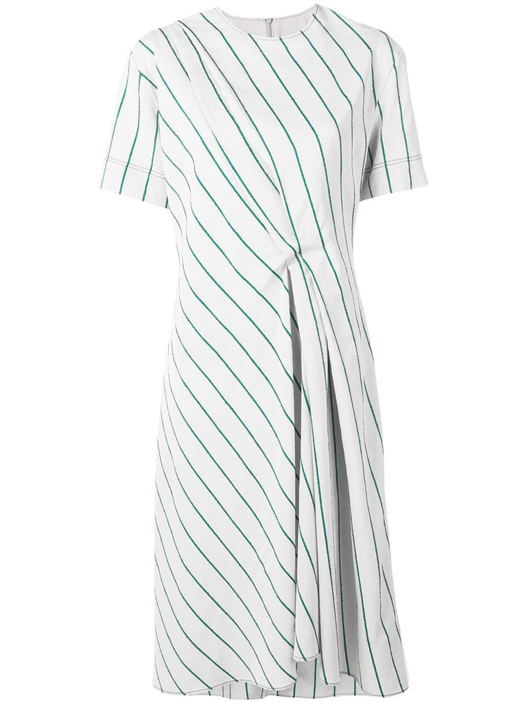 striped short-sleeve dress