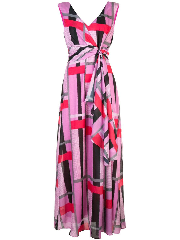 taisho stripe maxi dress