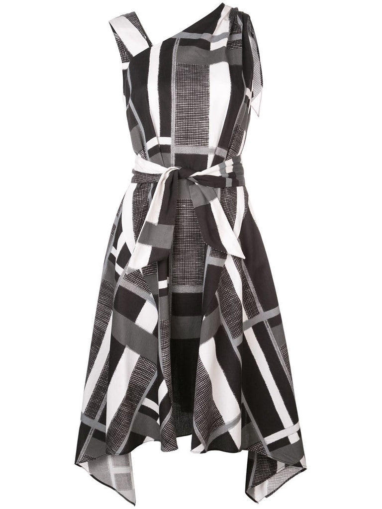 taisho stripe belted dress