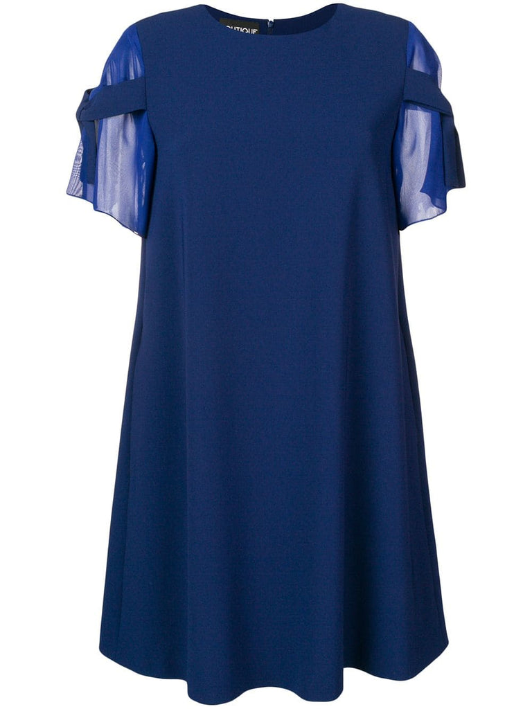 shift dress with bow sleeves