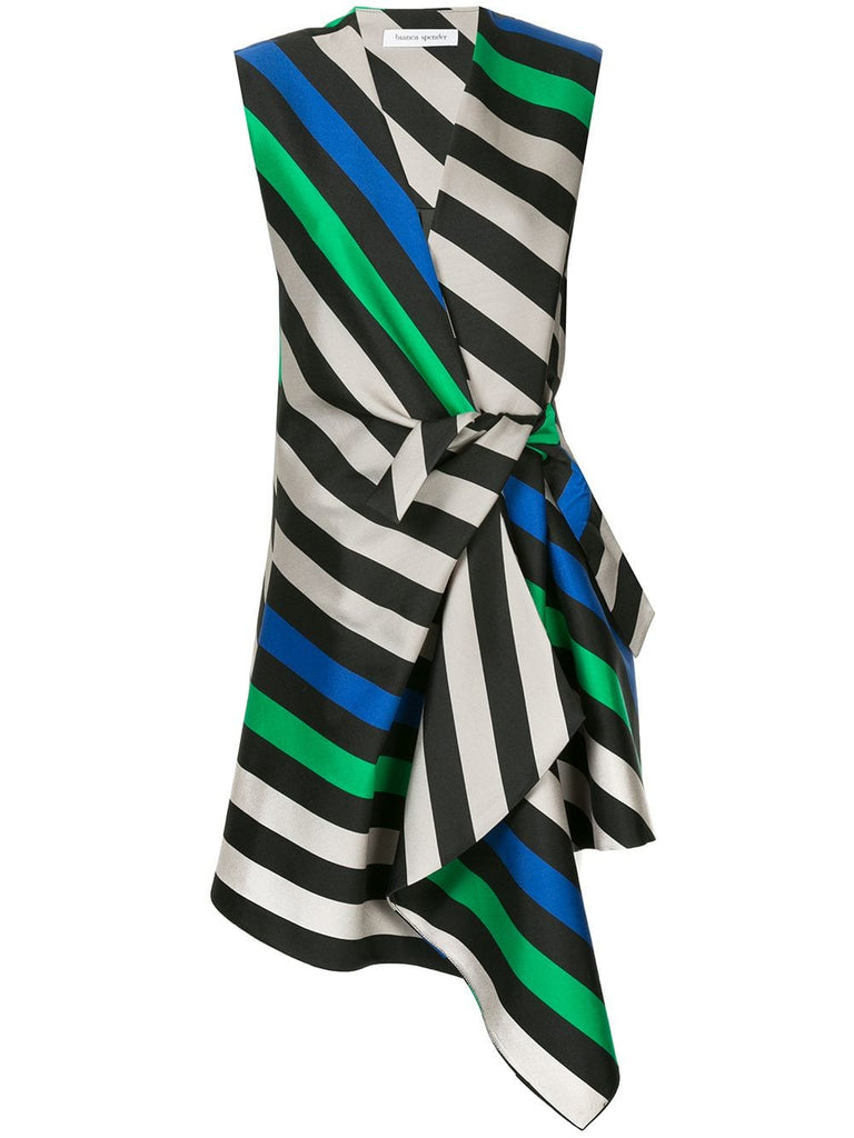 Ballerina striped asymmetric dress