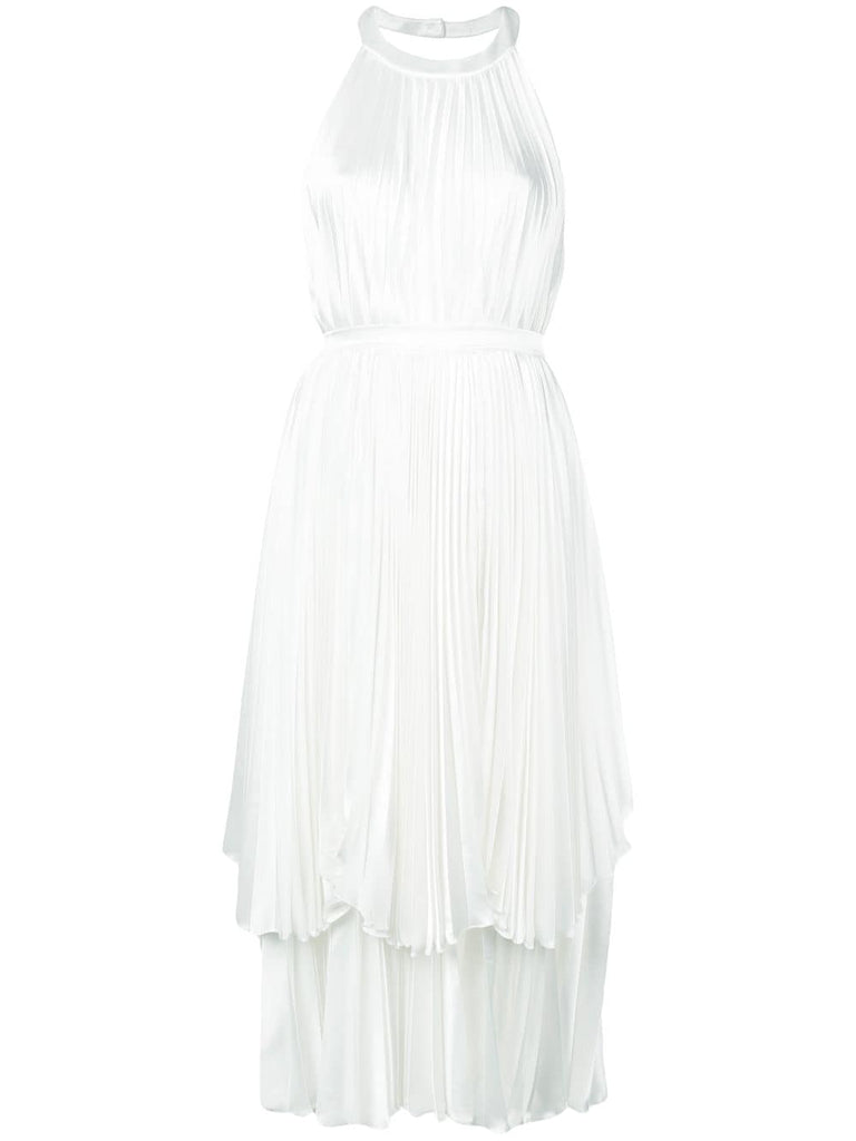 pleated layered dress