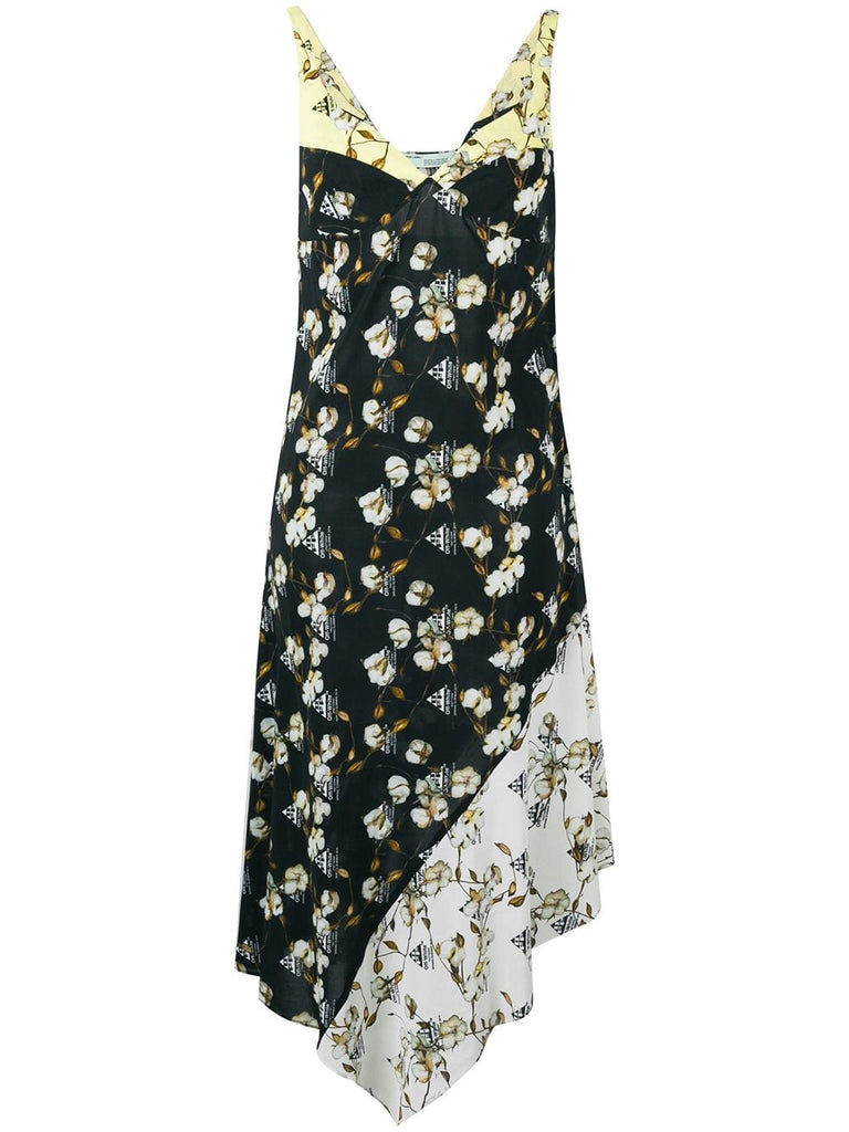 cotton flower print midi dress