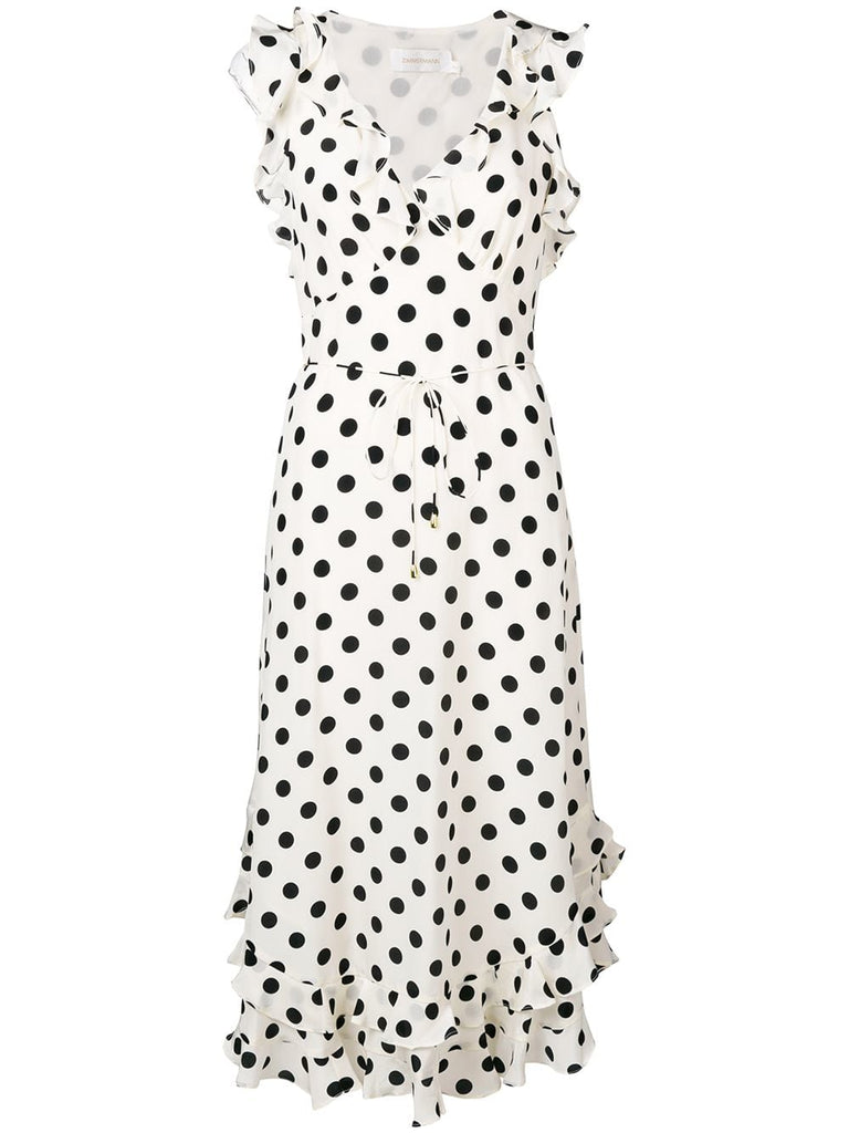 polka dot print dress