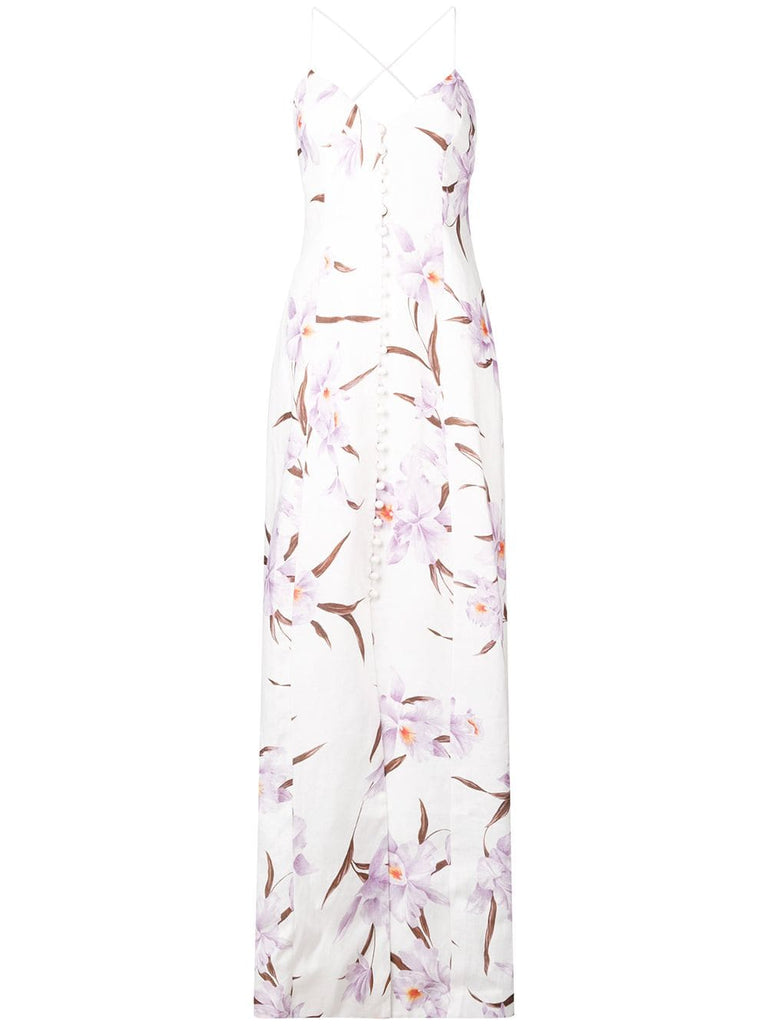 long floral print dress