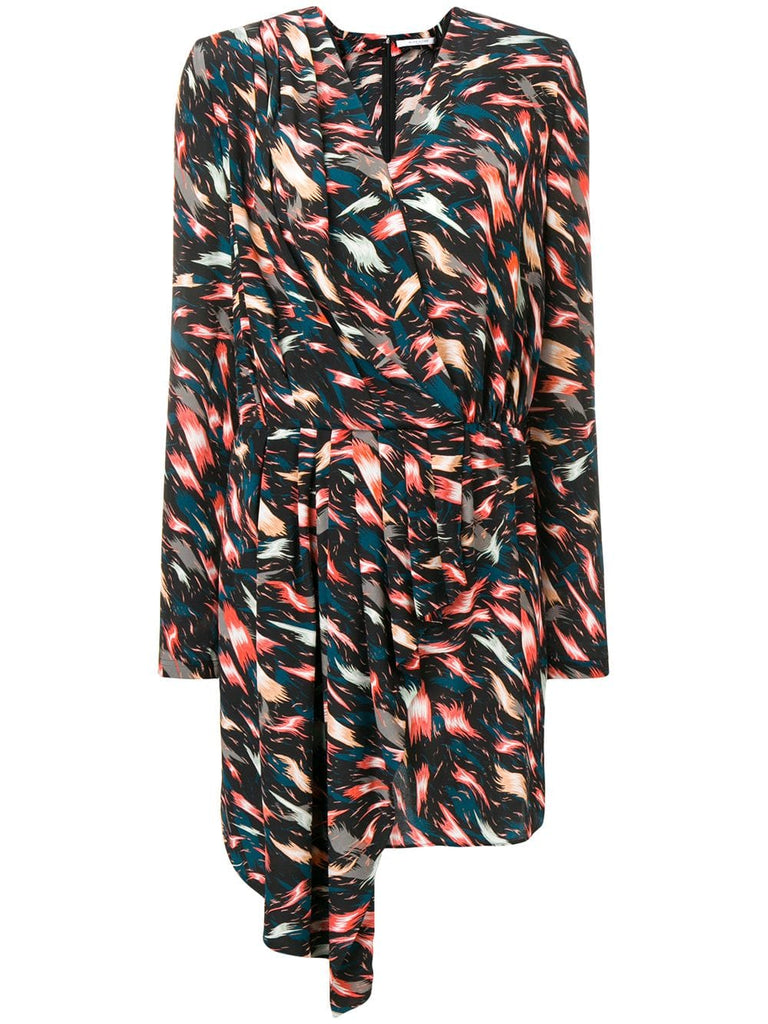 asymmetric printed dress