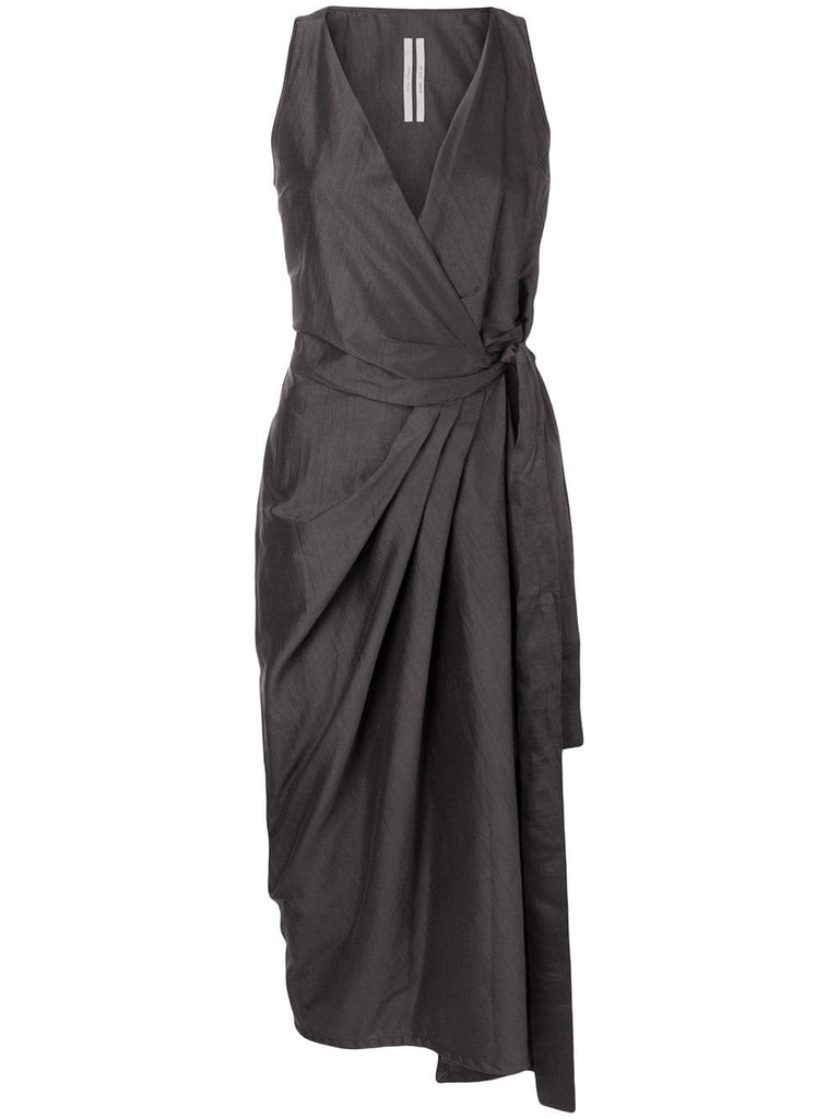 mid-length wrap dress