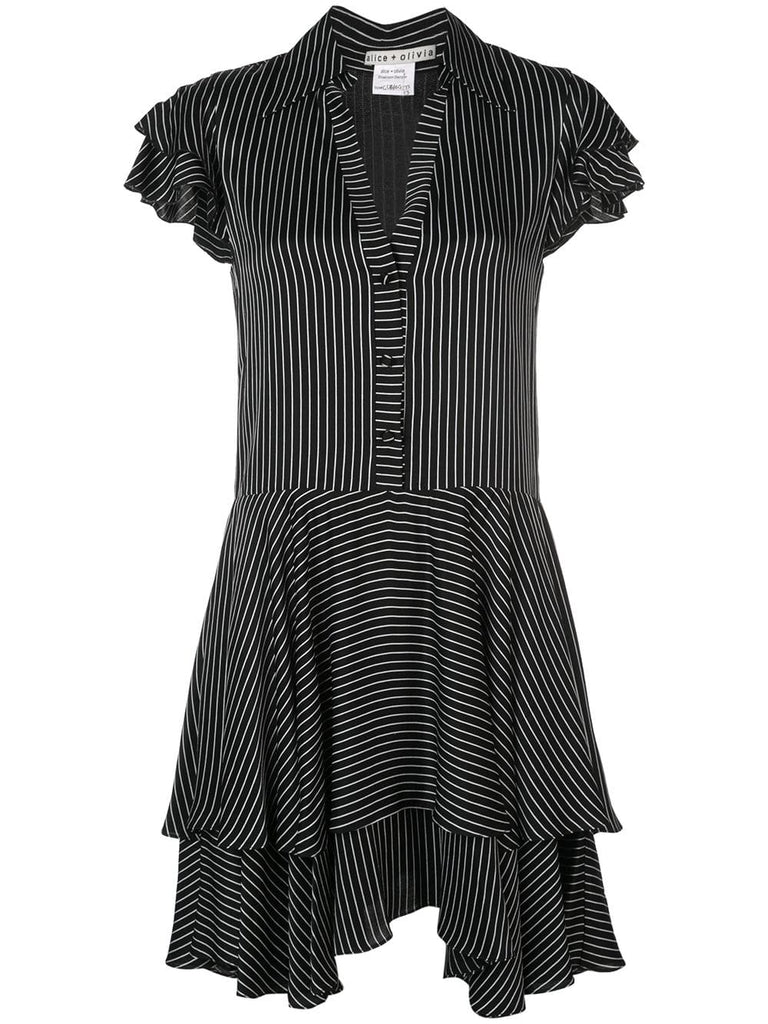 tiered button down dress