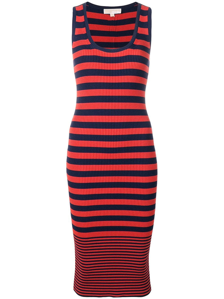 striped midi dress