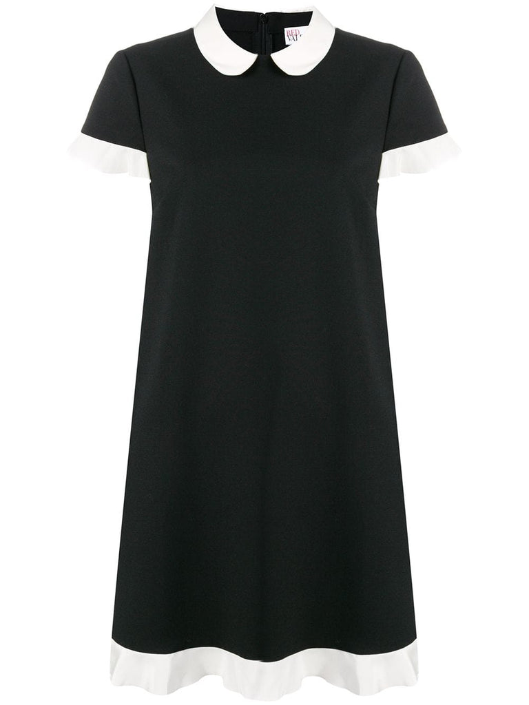 contrast-trim shift dress