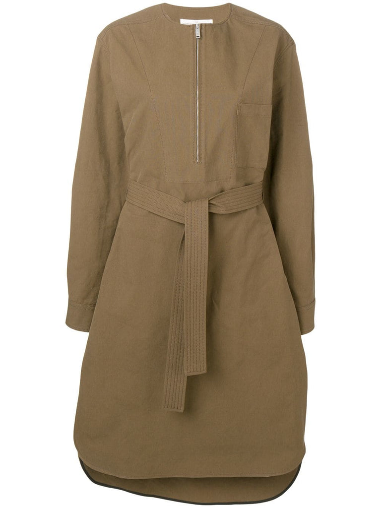 belted shirt dress