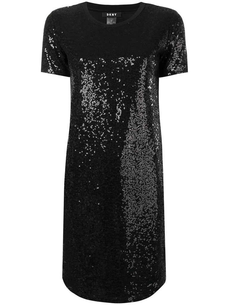 sequinned shift dress