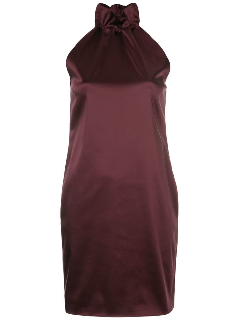 satin halter dress