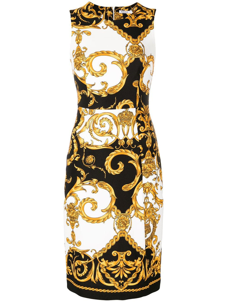 baroque pattern dress