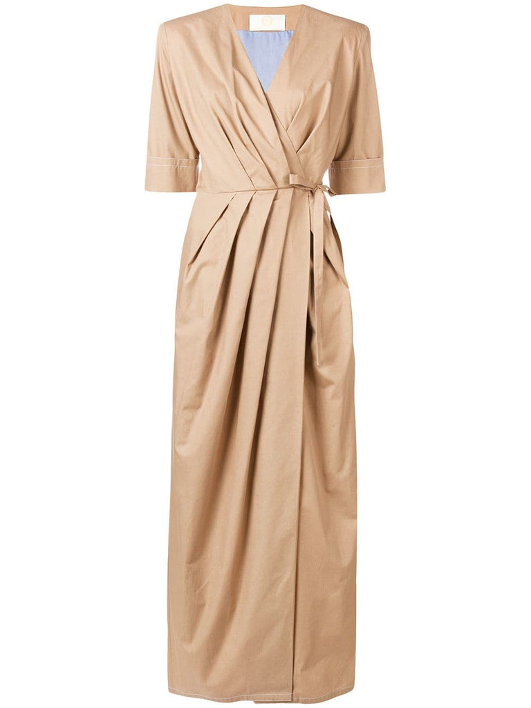 long wrap dress