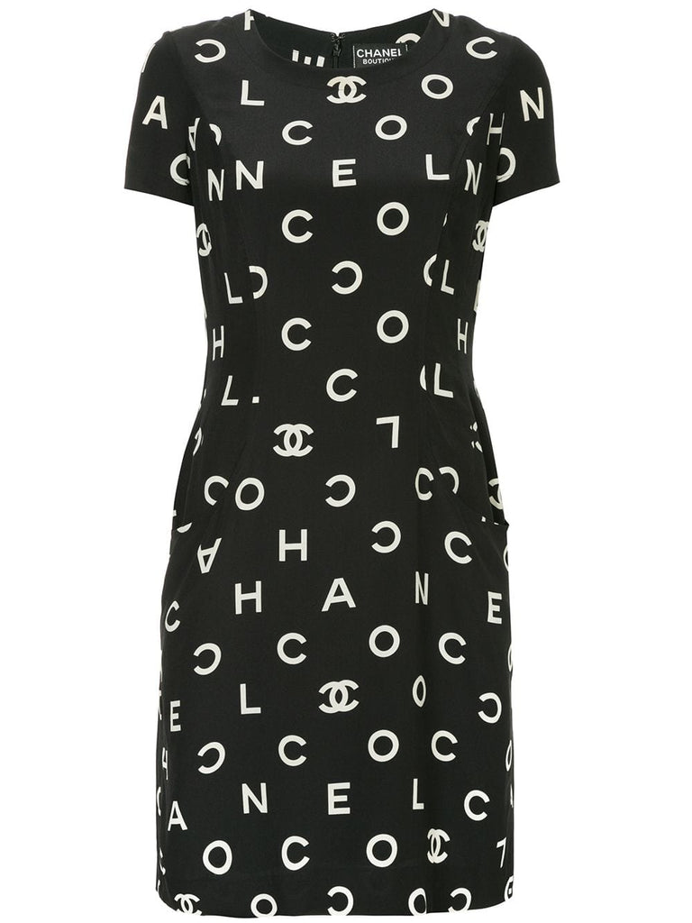 short sleeve logo dress