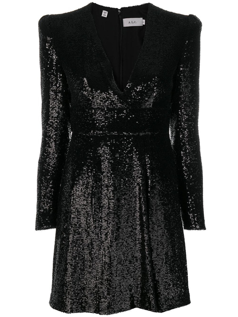 metallic sequin dress