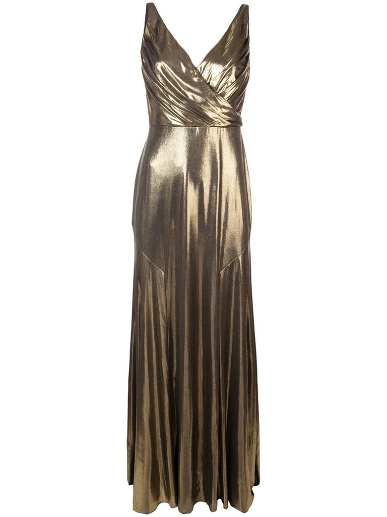 ruched detail evening dress