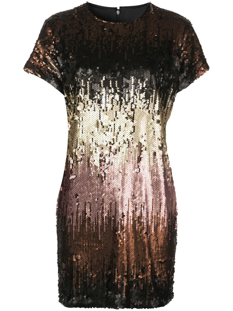 colour block sequin dress