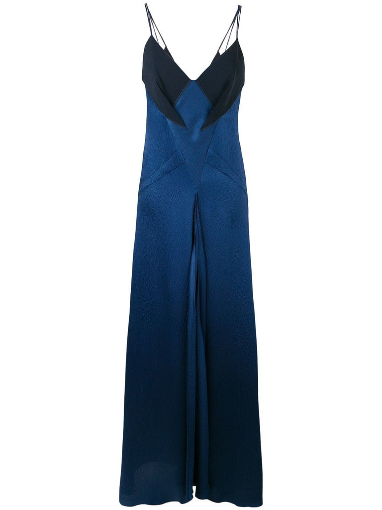 Revere V-neck gown