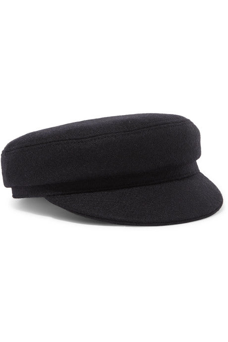 Evie wool-blend felt cap