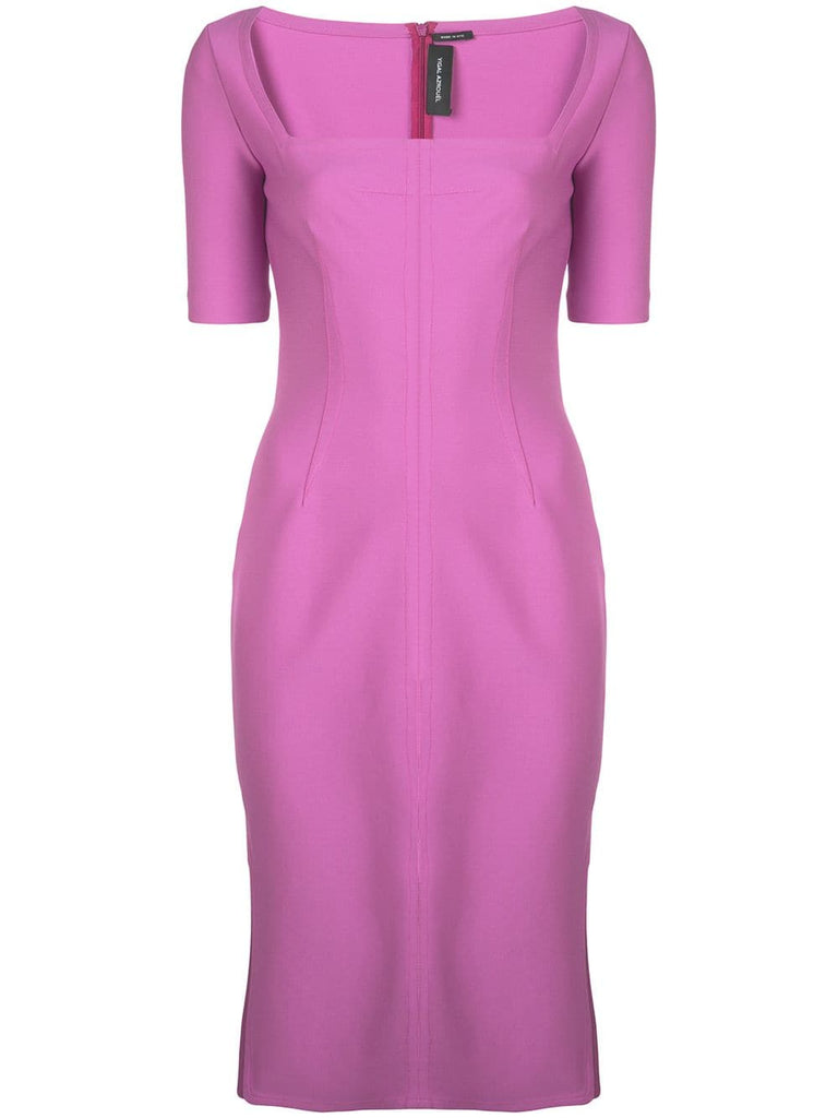 square neck shift dress