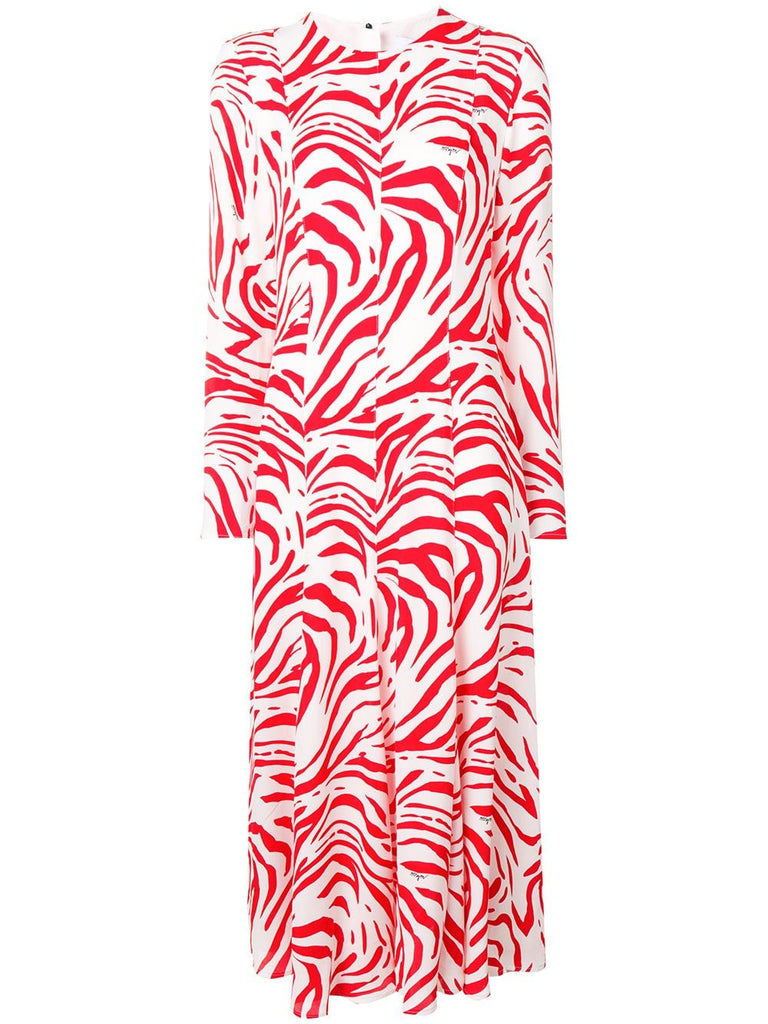 zebra print long dress