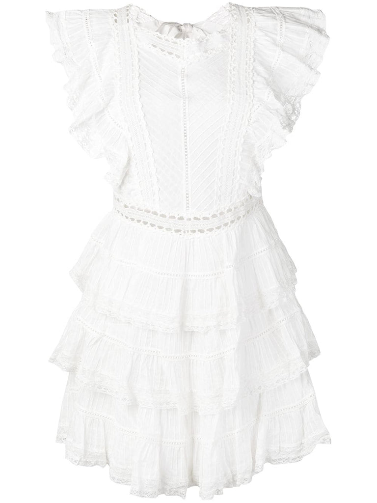 tiered ruffle mini dress