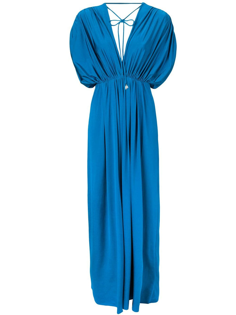 gathered tied gown