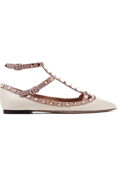 Valentino Garavani The Rockstud leather point-toe flats