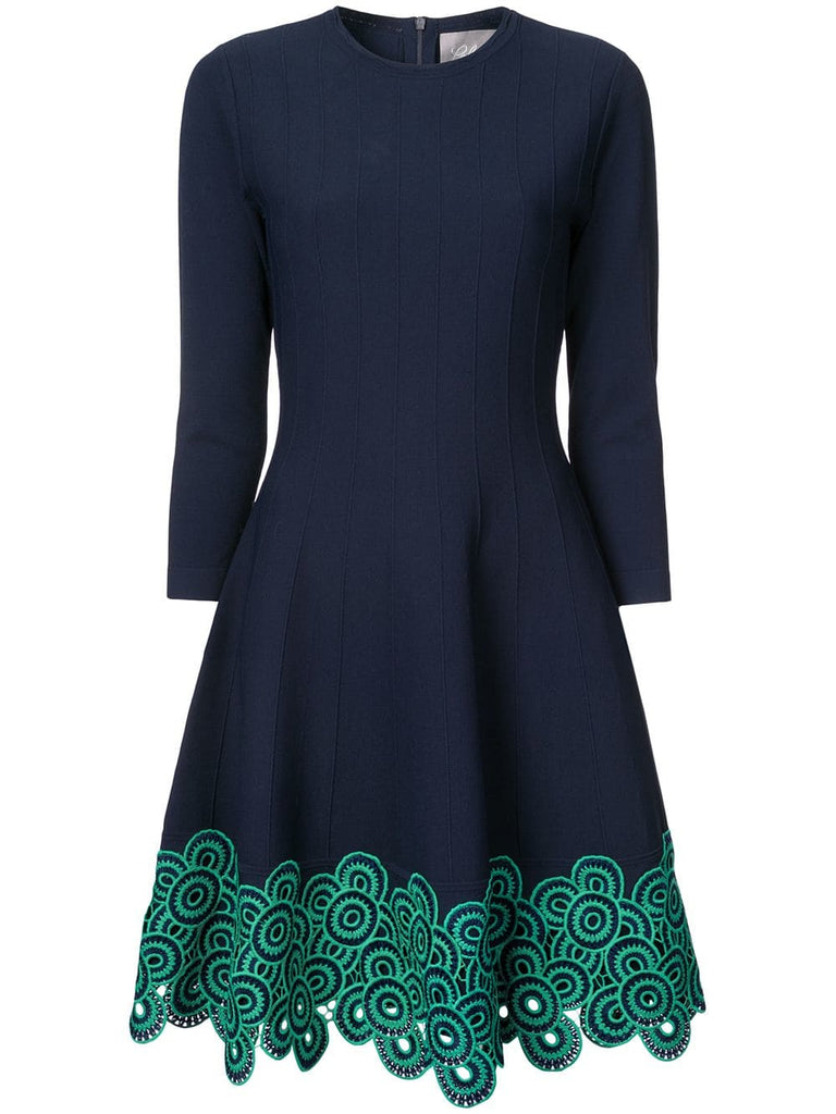 embroidered flared dress