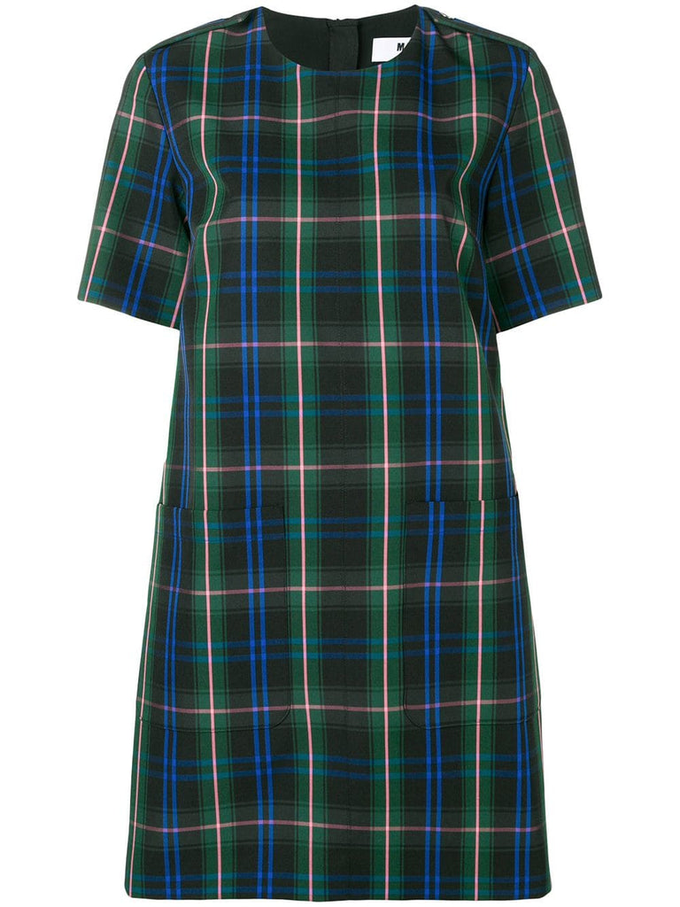 checked print dress