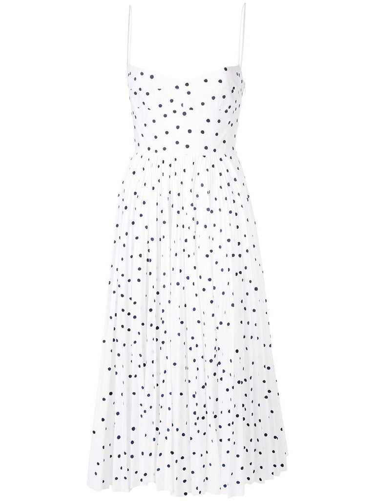 polka dot pleated dress