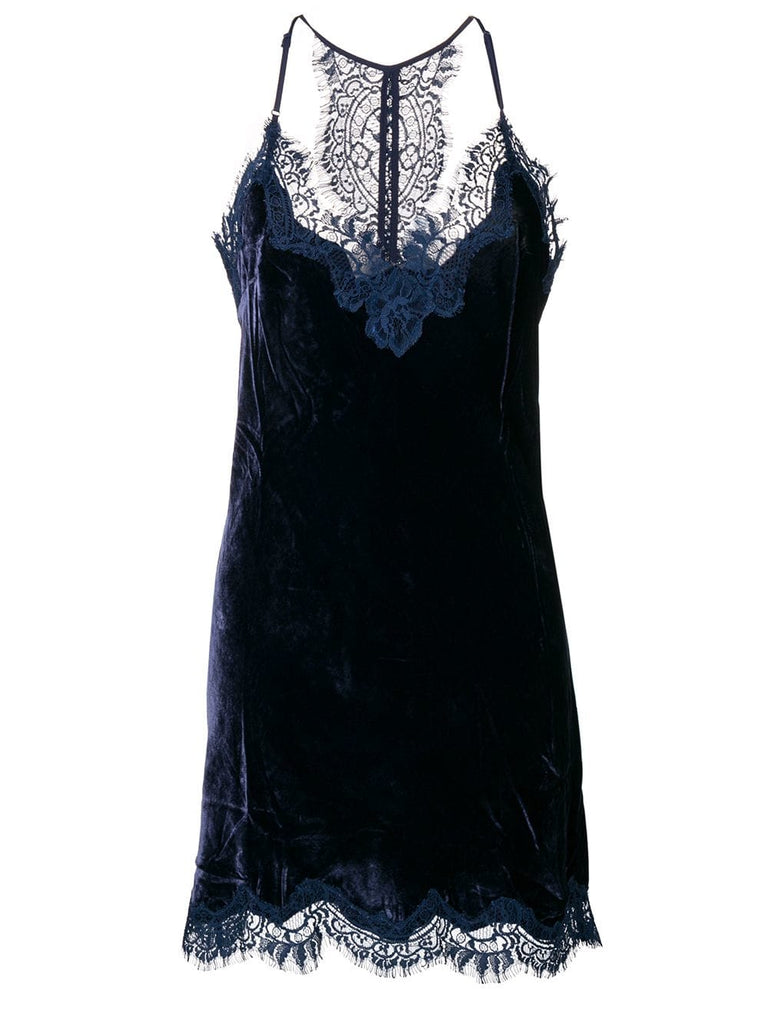 lace detailed slip dress